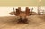 64-84 Round Large Solid Walnut Dining Table on Country Turned Legs. Distressed Reclaimed Wood Style Finish For Sale In New York - Image 6 of 17