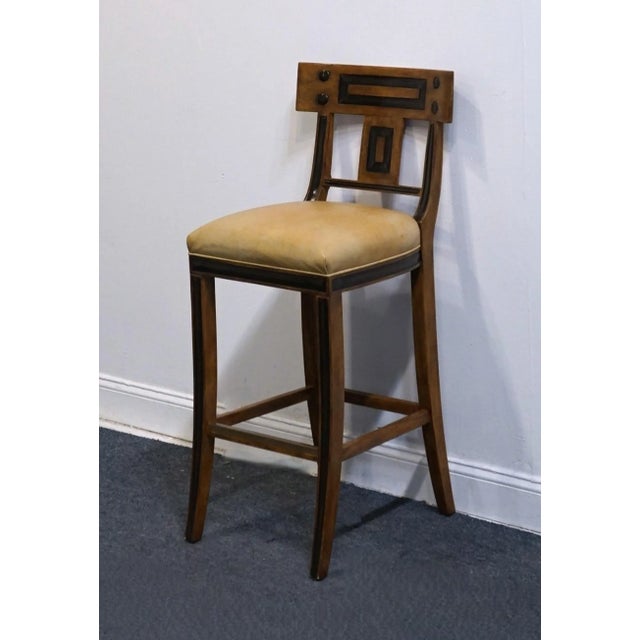 Contemporary Michael Taylor Designs White Collection Contemporary Mediterranean Inspired Bar Stool 11038-1 For Sale - Image 3 of 11