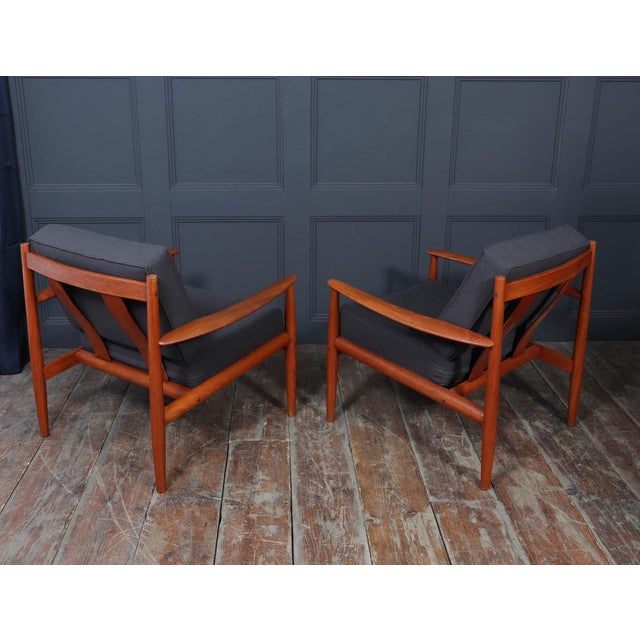 Teak Lounge Chairs by Grete Jalk for France & Søn, 1960s, Set of 2 For Sale - Image 13 of 17