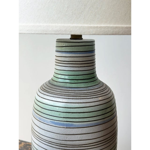 Ceramic Vintage Large-Scale Glazed Ceramic Bottle Lamp Attributed to Lee Rosen for Design Technics, Circa Mid-20th Century For Sale - Image 7 of 15