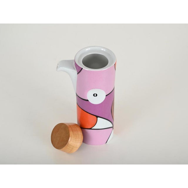 Mid-Century Italian Ceramic Oil and Vinegar Cruet Set from Franco Pozzi, 1970s, Set of 4 For Sale - Image 17 of 18