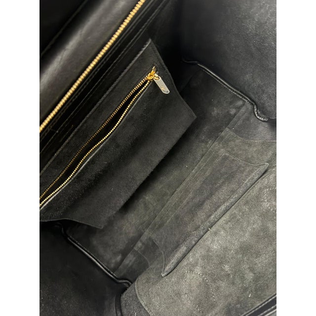 Black Supple Shiny Lambskin Medium New Luggage For Sale - Image 9 of 9