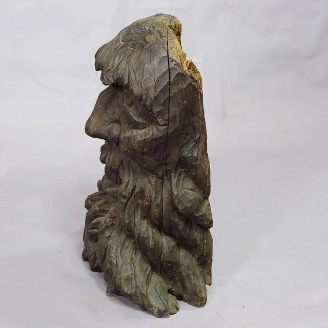 19th Century Wooden Carved Black Forest Garden Fountain Water Spout, 1890s For Sale - Image 4 of 8