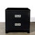 Metal Mid-Century Modernist Rectilinear Nightstands in Black Lacquer With Greek Pulls For Sale - Image 7 of 11