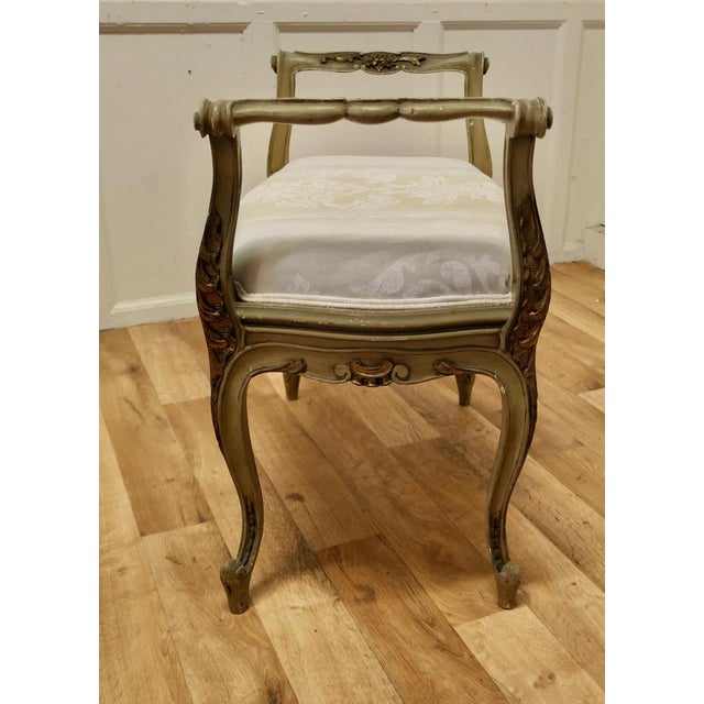 Late 19th Century Louis Philippe French Painted Boudoir Window Seat, 1870s For Sale - Image 5 of 9