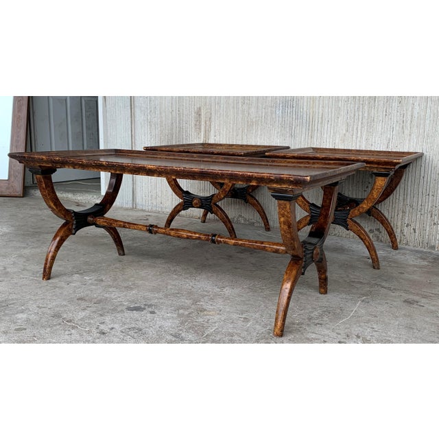 Mid 20th Century Eglomisé Side Tables in the Hollywood Regency Style For Sale - Image 16 of 18