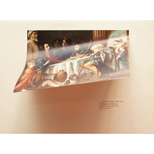 1955 After Louis Le Nain "The Pilgrims at Emmaus", Vintage Full-Color Print For Sale - Image 4 of 8