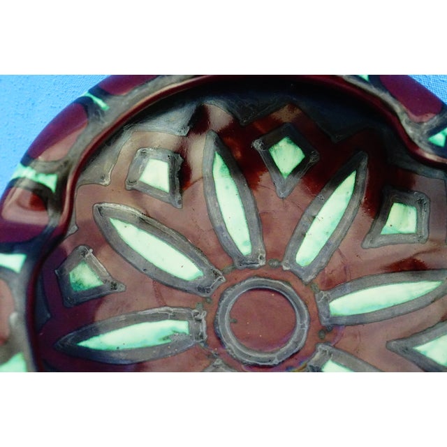 Vintage Art Deco Futurist Ceramic Ashtray by Fama F.A.M.A. Ascoli Piceno, 1930s For Sale - Image 12 of 18