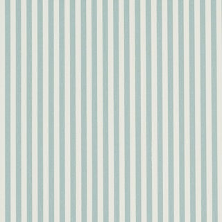 Schumacher Emma Stripe Narrow Wallpaper In Aqua For Sale