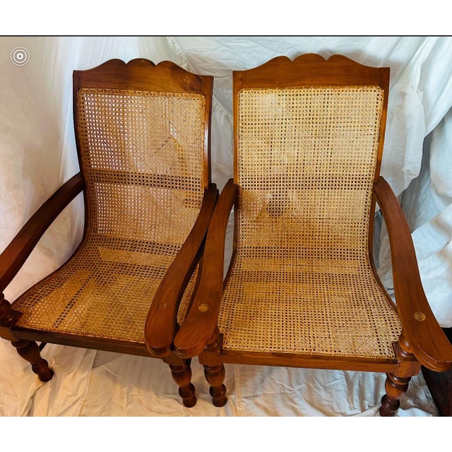Pair of Indonesian Antique Plantation/ Planter’s Chairs For Sale - Image 9 of 9