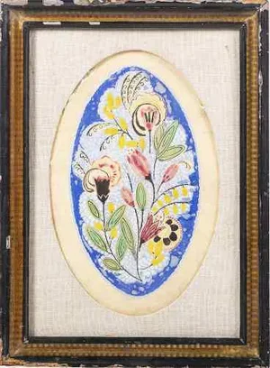 Manuel Bentes, Floral Composition, Mixed Media on Paper
