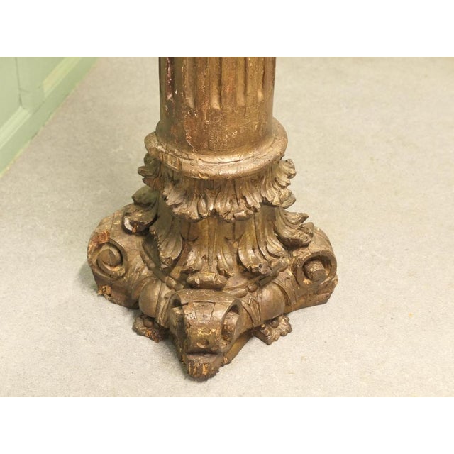French Carved Gilt Corinthian Column For Sale - Image 4 of 10