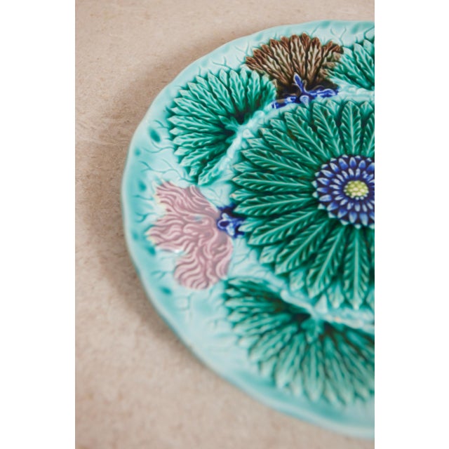 Ceramic Majolica Antique Villeroy & Boch Plate For Sale - Image 7 of 11
