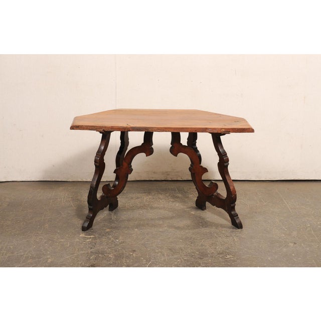 18th Century 18th C. Italian Lyre-Leg Demi Side Table For Sale - Image 5 of 10