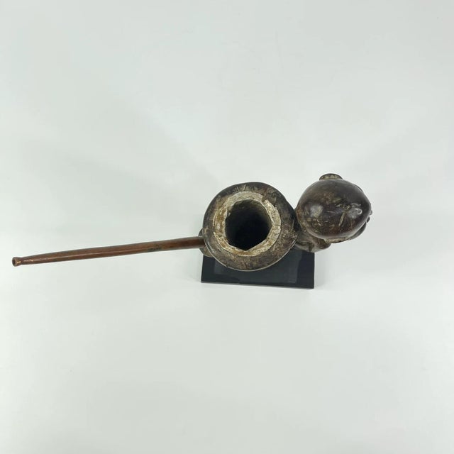 Early 20th Century Early 20th Century Dinka Male Figural Pipe On Custom Base For Sale - Image 5 of 8