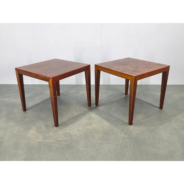 Refined pair of mid century tables designed by severin hansen and produced by haslev møbelfabrik in denmark during the...