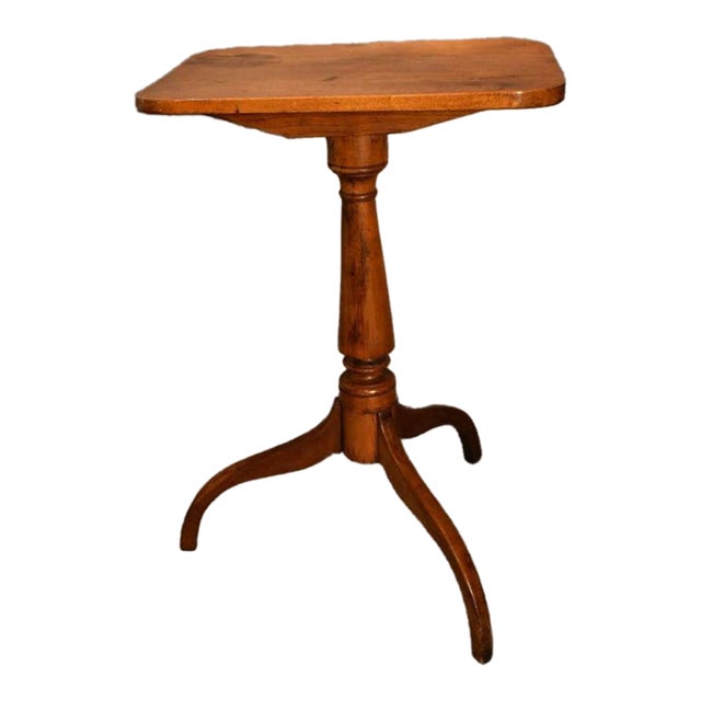 American Birch Sheraton Candle Stand For Sale