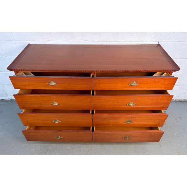 Vintage "Pagoda" Dresser by R-Way Furniture Company For Sale - Image 9 of 15