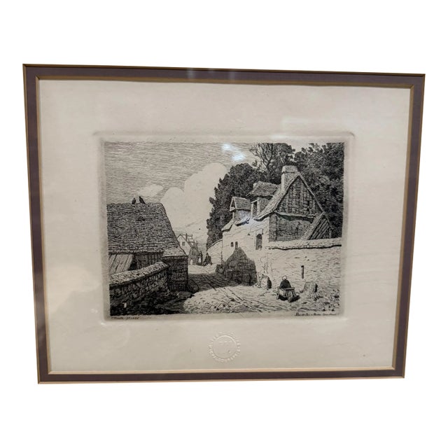 1886 Louvre Art Museum Etching Chalcographie Signed For Sale