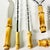Tan 1970s Vintage Hollywood Regency Coastal Boho Chic Bamboo & Stainless Steel Bar Utensil Set - Set of 6 For Sale - Image 8 of 10