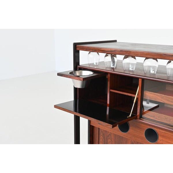 Dry Bar in Rosewood by Knud Bent for Dyrlund, Denmark, 1960s For Sale - Image 12 of 18