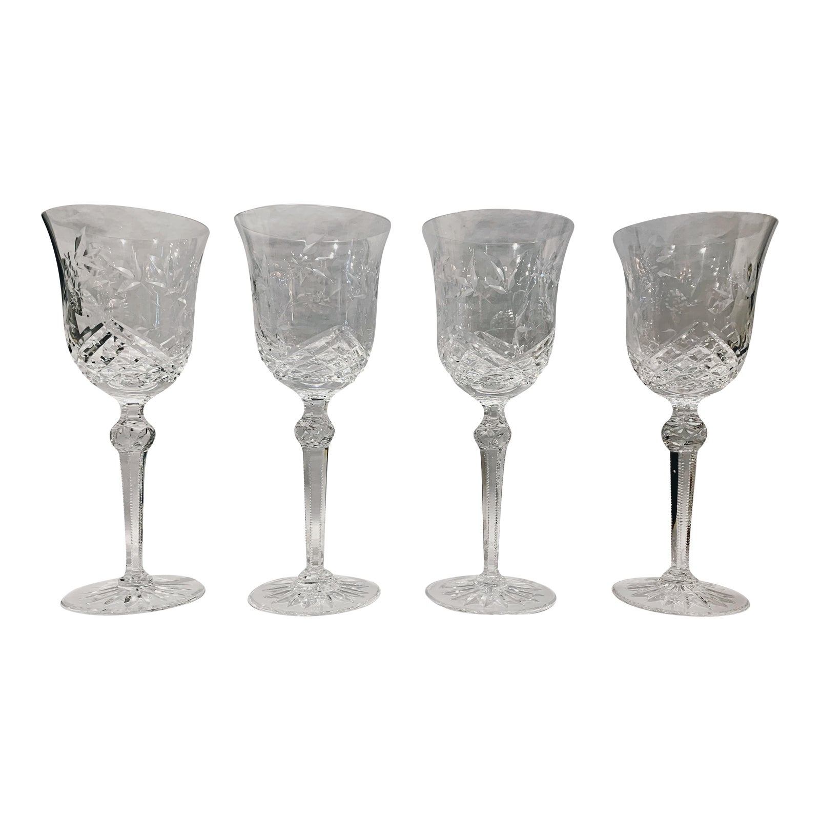Wedgwood Crystal Tall Wine Glasses Set of 4 Chairish