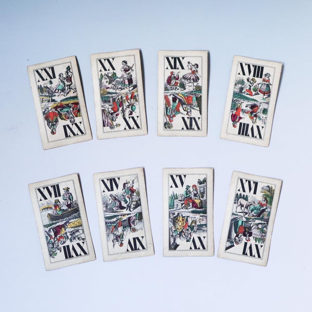 Late 19th Century Antique Austrian Josef Glanz Industrie Und Glück Tarock Playing Cards, Vienna, Circa 1880s For Sale - Image 5 of 18
