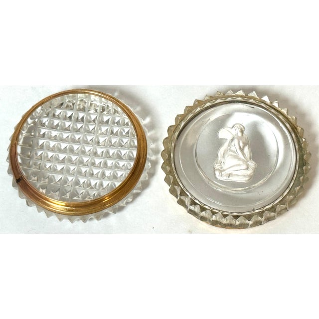 French Baccarat Crystal Patch Box with Sulfide Cameo of Psyche, 1840-1860 For Sale - Image 14 of 18