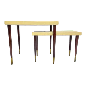 Set of Two Paul Frankl Cork Nesting Tables