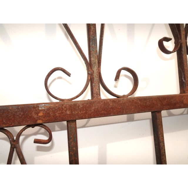 Gray Vintage Mid Century Spanish Style Metal Tall Gate or Wall Decor For Sale - Image 8 of 13