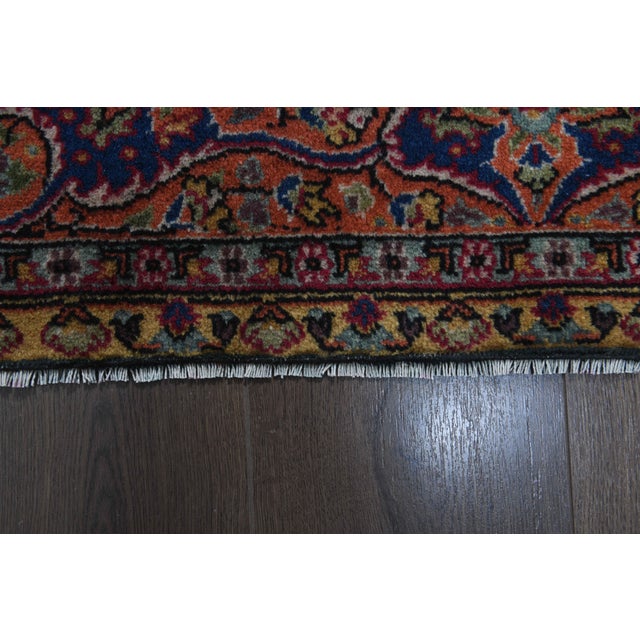 1960s Vintage Persian Handmade Wool Cotton Light Red Area Rug For Sale - Image 10 of 11