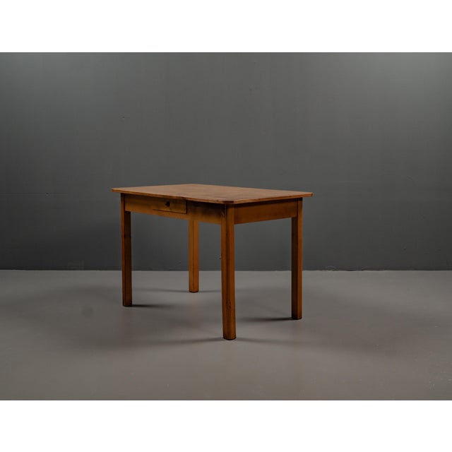 Bauhaus Table Made of Beech Wood with Linoleum, 1930s For Sale - Image 4 of 18