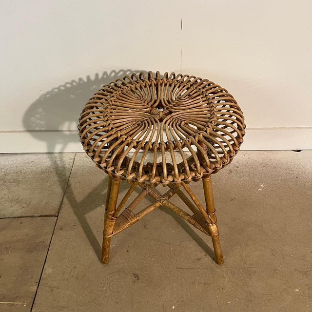 Franco Albini Bamboo Stool by Franco Albini For Sale - Image 4 of 10