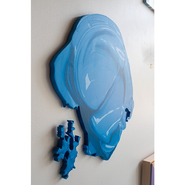 Hyperrealistic painting of a dollop of paint itself. This two - piece painting is on a thick wood panel that is specially...