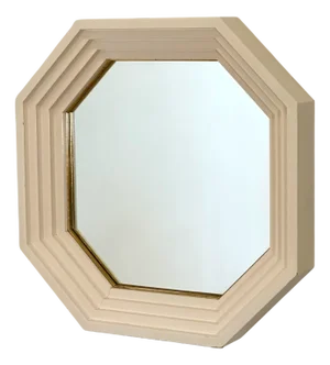 Octagonal Mirror in Lacquered Wood in the style of Carlo De Carli, 1960s