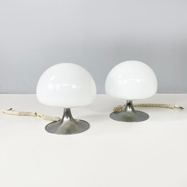 Italian mid-century modern Mushroom table lamps by Goffredo Reggiani for Reggiani, 1970s Pair of table lamps mod. Mushroom...
