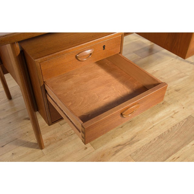 Mid-Century Modern Freestanding Teak Desk by Kai Kristiansen for Feldballes Møbelfabrik, 1960s For Sale - Image 15 of 17