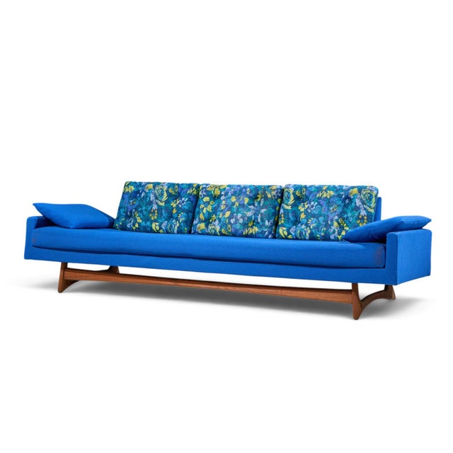 Mid-Century Modern Adrian Pearsall for Craft Associates 2408-S Mid Century Walnut Gondola Sofa For Sale - Image 3 of 9