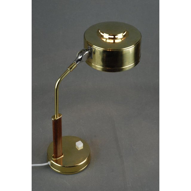 Vintage Swedish Table Lamp in Brass for BJS Skellefteå, 1950s For Sale - Image 10 of 14