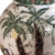 1990s Italian Hand Painted Palm Tree Candle Sticks - a Pair