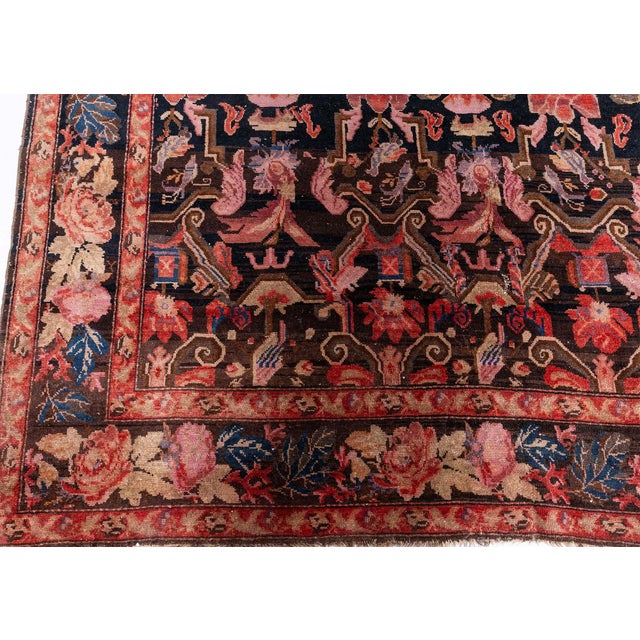 Art Deco Doris Leslie Blau 1900s Karabagh Botanic Handmade Wool Rug For Sale - Image 3 of 8
