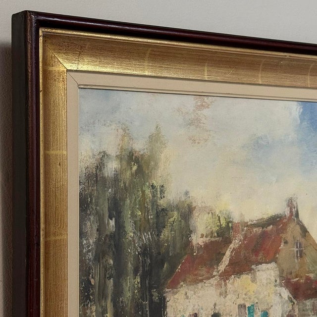 Framed Oil Painting on Canvas by Edmond De Meulenaire (1884–1963) For Sale - Image 14 of 15
