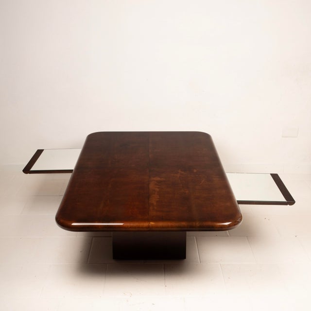 Model 2315 Coffee Table in Parchment and Mirrors by Giorgio Tura for Tura, 1980 For Sale - Image 14 of 18