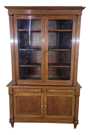 Mahogany Double-Bodied Bookcase, 19th Century