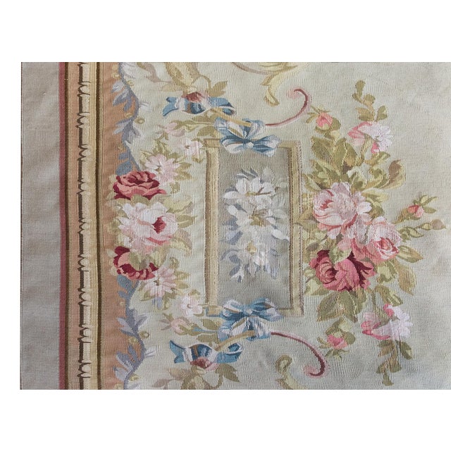 Textile Late 20th Century Indian Aubusson Rug For Sale - Image 7 of 15