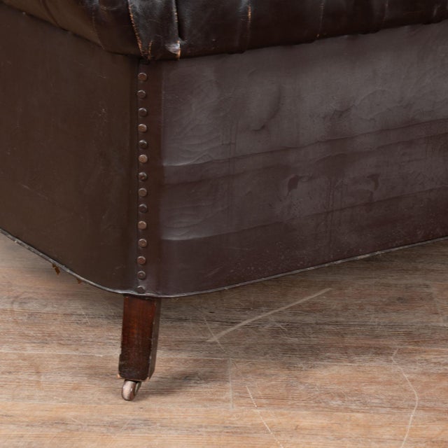 20th Century Vintage Leather Chesterfield Sofa For Sale - Image 15 of 16