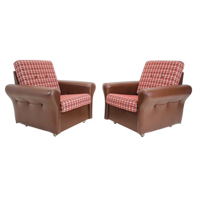 Mid-Century Armchairs, Czechoslovakia,1960s, Set of 2 For Sale - Image 16 of 16