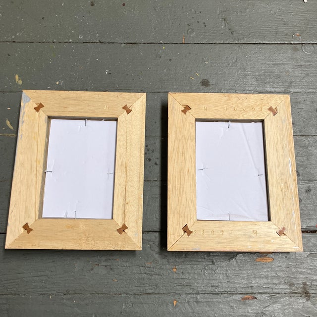 2020s Contemporary Two Original Wayne Cunningham Abstract Marker Drawings on Vintage Registration Cards- Set of Two For Sale - Image 5 of 5