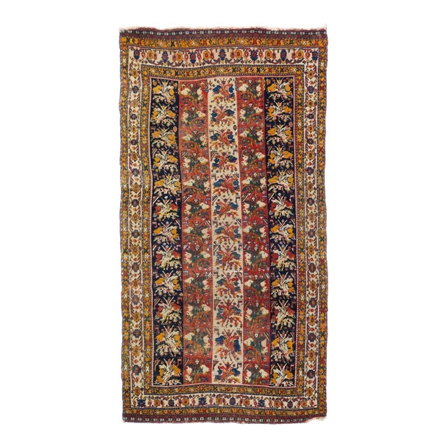 Antique Qashqai Rug 3'7'' X 7'1'' For Sale