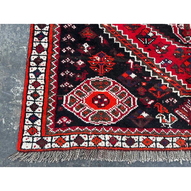 Size: 4'10 x 8'3 ft. this Is Afghan Hand Knotted Vintage shirazi Tribal Rug Geometric Pattern Art Rug This rug will add a...